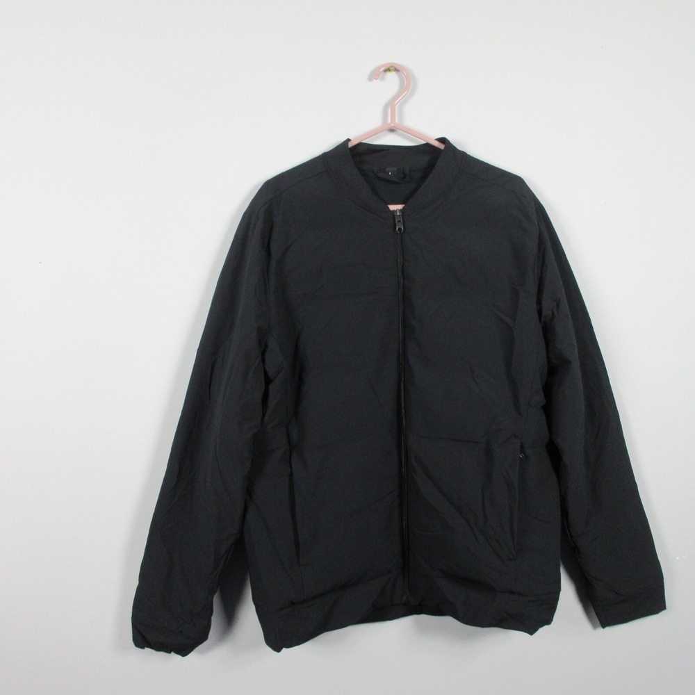 Public Rec Thinsulate Men's Bomber Puffer Jacket L Black Down Zip-up Warm 920